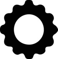 Black settings icon. Cogwheel symbol. Gear wheel linear icon for use in any purpose. vector