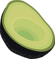 Avocado without the seed vector