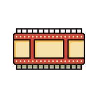 Film frame overlay effect with grain texture isolated flat illustration white background vector