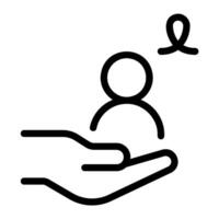 patient care outline icon vector