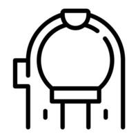 resonance scan outline icon vector