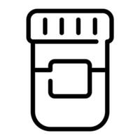 urine sample outline icon vector