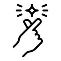 magic hand outline icon vector