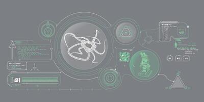 Scientific research data processing interface. vector