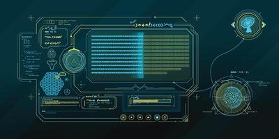 Futuristic HUD design of Sci-fi data. vector