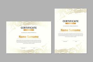 luxury abstract dot pattern award certificates vector