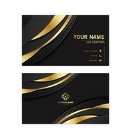 luxury dark abstract business card design vector