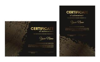 luxury abstract dot pattern award certificates vector