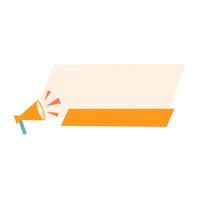 Announcement Banner with Megaphone for Business and Selling vector