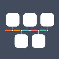 Infographic Flowchart Element for Business and Education vector