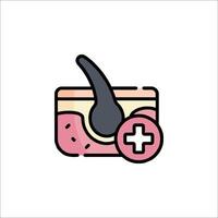 A pink and white icon of a toothbrush and a cross vector