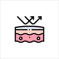 A pink and black icon of a woman's face vector
