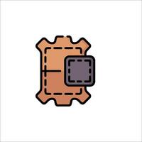 A leather wallet icon on a white background vector