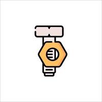 A wrench with a nut on it vector