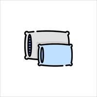 A cartoon illustration of a pipe and a pipe cleaner vector