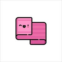 A pink blanket with a smiley face on it vector