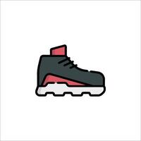 A shoe icon with a black and red sole vector