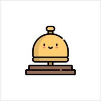 A cartoon bell with a smile on it vector