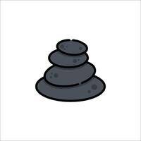 A stack of rocks icon on a white background vector