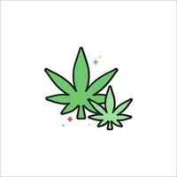 A marijuana leaf icon on a white background vector