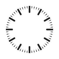A black and white clock face with a white background vector