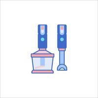 A blender and a blender with two blades vector