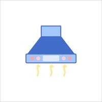 A kitchen stove with a vent on it vector