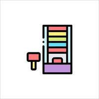 A colorful icon of a vending machine vector