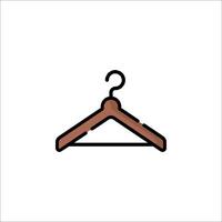 A hanger with a coat on it vector