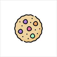 A cookie with colorful sprinkles on it vector