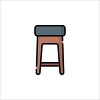 A stool with a seat and a backrest vector