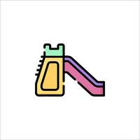 A colorful slide icon on a white background vector