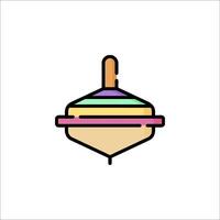 A colorful spinning top icon on a white background vector