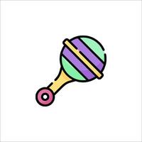 A colorful toy ball with a handle on it vector