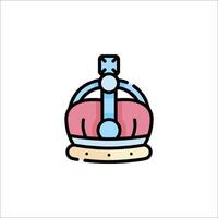 A crown icon in a flat style vector