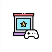 A game console and a star icon vector