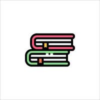 A stack of books icon on a white background vector