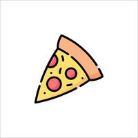 A slice of pizza icon on a white background vector