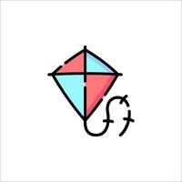 A kite with a blue and pink background vector