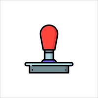A red button on a white background vector