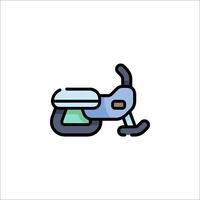 A snowmobile icon on a white background vector