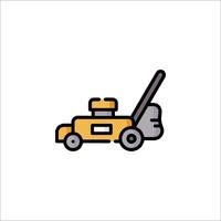 A lawn mower icon on a white background vector