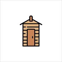 Outhouse icon illustration vector