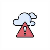 A cloud with an exclamation mark on it vector