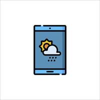Weather icon on a smartphone vector