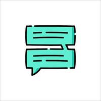 A speech bubble icon with two speech bubbles vector