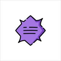 A purple star with a line through it vector