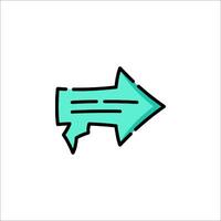 A green arrow pointing in the direction of the arrow vector