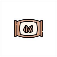 A candy bar icon with a heart on it vector