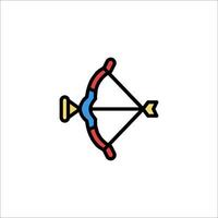 A bow and arrow icon on a white background vector